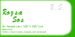 rozsa sos business card